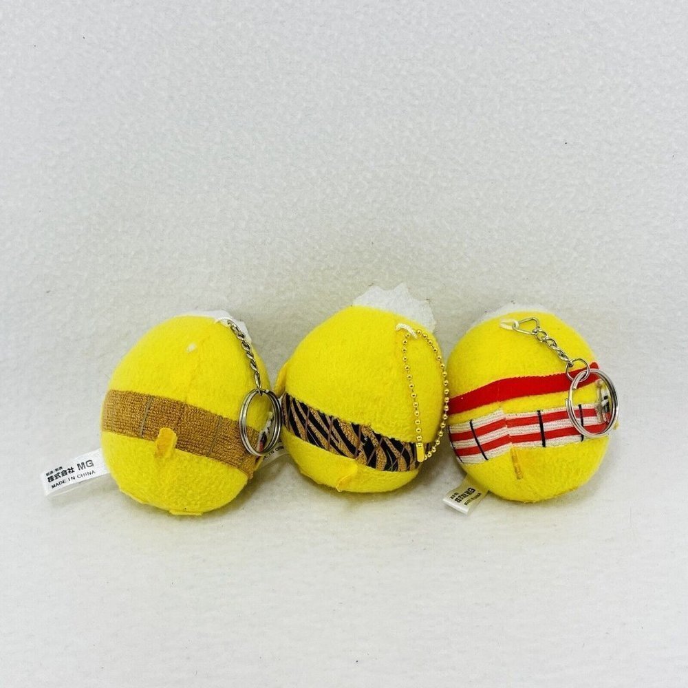 Daichi Bariisan Barry Chan Imabari Keychain Chain Plush Toy 3 Yellow Chick Bird - Picture 2 of 9